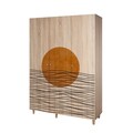Dulap pentru haine, Vella, Lena 3 -974, 135x192x52 cm, PAL, Sonomo