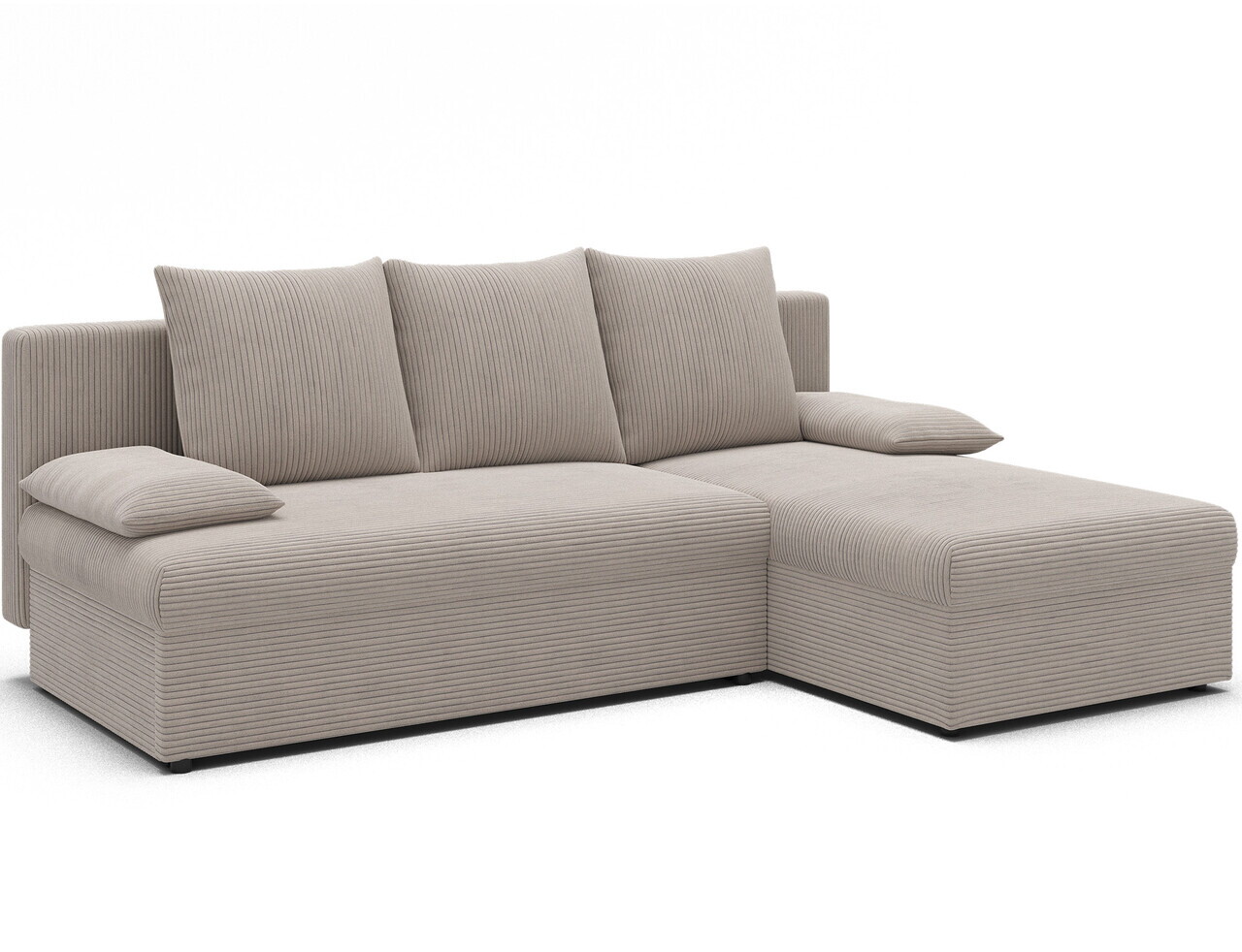 Coltar extensibil reversibil 3 locuri ELTAP, Gino, 201x143x90 cm, lemn/poliester, bej — imaginea 4
