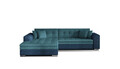 Coltar extensibil stanga 4 locuri, ELTAP, Sorento, 296x194x78 cm, lemn/poliester, albastru/albastru inchis