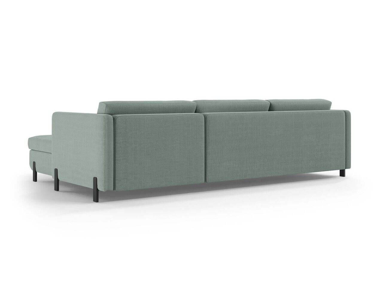 Coltar extensibil dreapta 4 locuri, Gloria, Micadoni Home, 266x170x88 cm, tesatura structurata, verde menta — imaginea 4