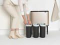 Cos de gunoi cu soft touch, Brabantia, Bo Touch Metallic, 3x11 L, 31.2x54x68 cm, otel, auriu