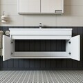 Dulap de baie cu chiuvetă, Hanah Home, 1053, 100x48x45.5 cm, MDF-LAM, Alb mat