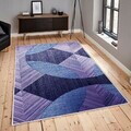 Covor, Woosonıl048, 160x230 cm, Mov / Liliac / Albastru