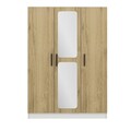 Dulap pentru haine, Minerva, Kale Walnut, 135x210x52 cm, PAL, Maro