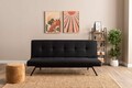 Canapea extensibila cu 3 locuri, Futon, 859FTN2900, Metal , Negru