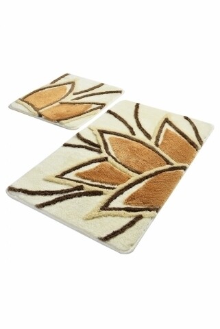 Set 2 covorase de baie, Chilai, Lotus - Beige