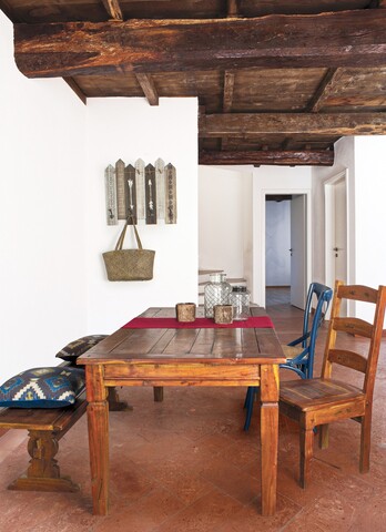 Scaun Chateaux, Bizzotto, lemn de salcam indian, 45x45x105 cm, maro