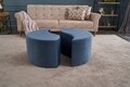 Taburet Alis Puf, Balcab Home, 80x80x40 cm, lemn, albastru