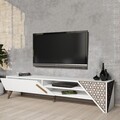 Comoda TV, Hommy Craft, Beril 2, 180x37x40 cm, PAL, Alb