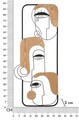 Decoratiune de perete Picassy, Mauro Ferretti, 38x89.5 cm, fier/MDF, negru/maro