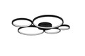 Plafoniera Rondo, TRIO, 59x53x5.5 cm, 49W, 1x SMD, metal, negru mat