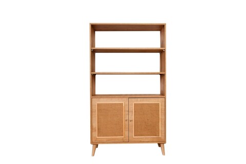 Corp biblioteca, Wolina, Jüt Bookshelf, 40x90x110 cm, Lemn de carpen, Stejar