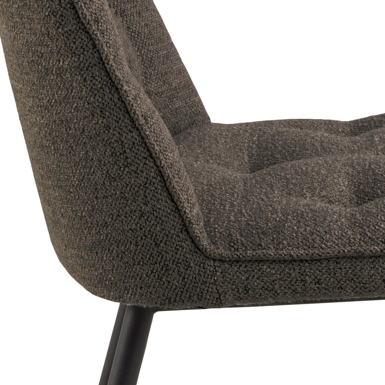 Scaun Brooke, Actona, 50x55x84 cm, tesatura Boucle/otel, grej - view 8