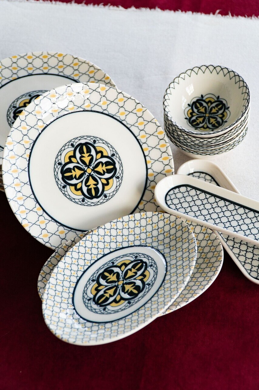 Set de mic dejun, Hermia, 858CMR1122, Portelan, Platou: 20 cm (6 bucăți), Multicolor - view 7
