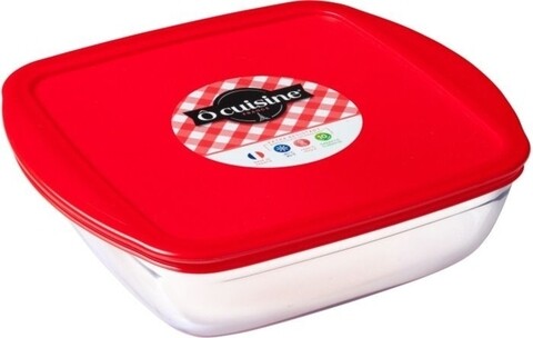 Vas de copt termorezistent cu capac oval, ocuisine, 350 ml, sticla