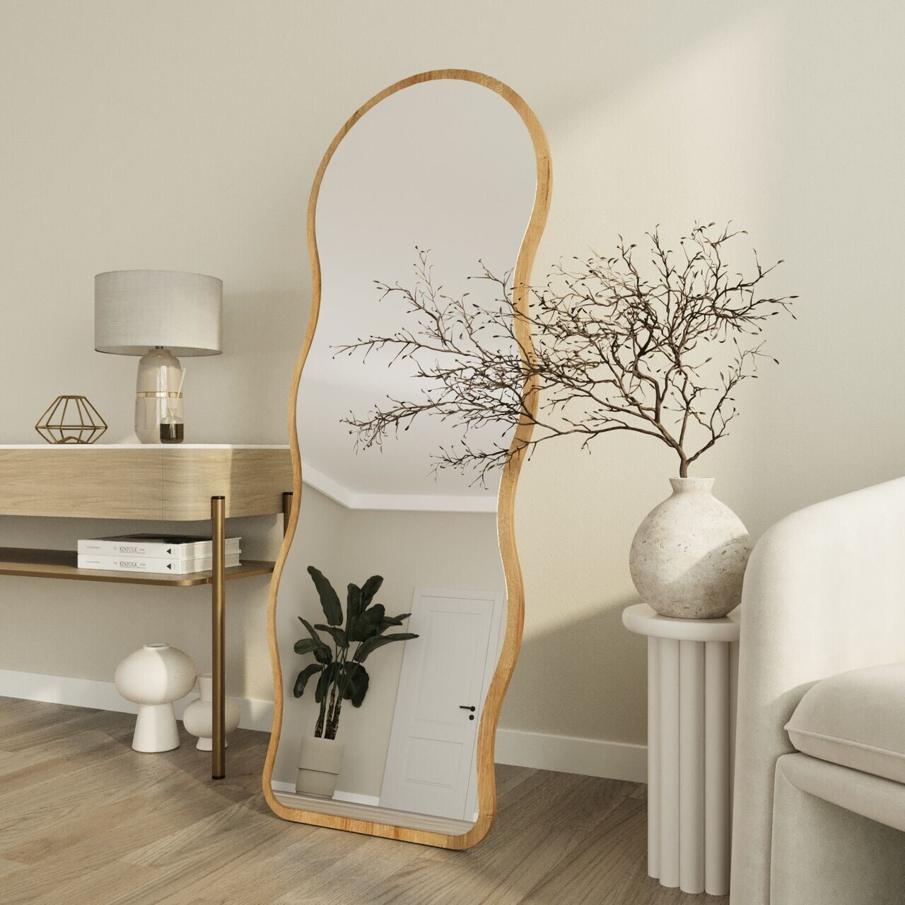 Oglinda Cheval, Hanah Home, Asial, 50x160x2.2 cm, Maro — imaginea 3