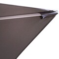Umbrela de gradina / terasa Thais, 300 x 200 cm, cu manivela, stalp Ø48 mm, aluminiu, gri