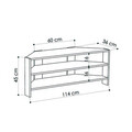 Comoda TV, Homitis, Thales Corner, 114x45x36 cm, Mocha