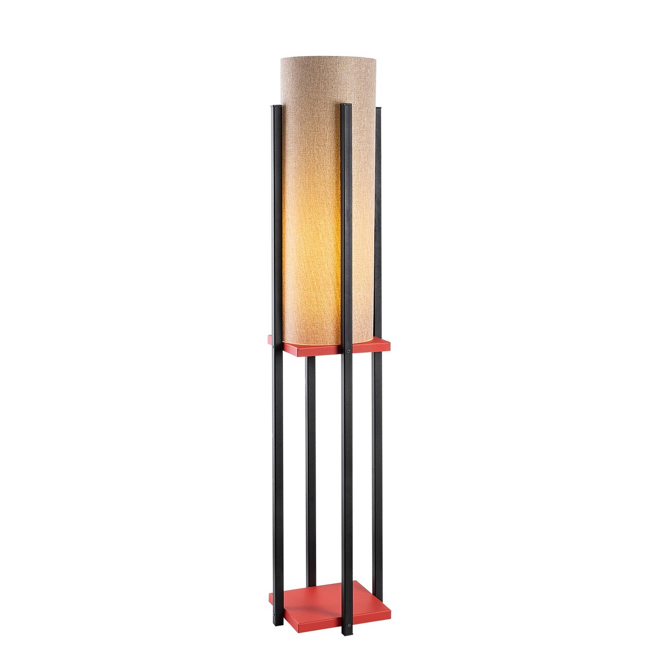 Lampadar, Lampana, 211LMP1118, Metal, Negru/Rosu