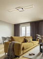 Plafoniera Irvine, TRIO, 105x42x6.5 cm, 60W, 1x SMD, metal, bronz mat/negru