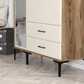 Dulap pentru haine, Hommy Craft, Kumsal RT, 120x47.5x201.4 cm, PAL, Maro/Crem