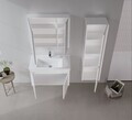 Dulap de baie cu oglindă, Hanah Home, Arno 80, Alb