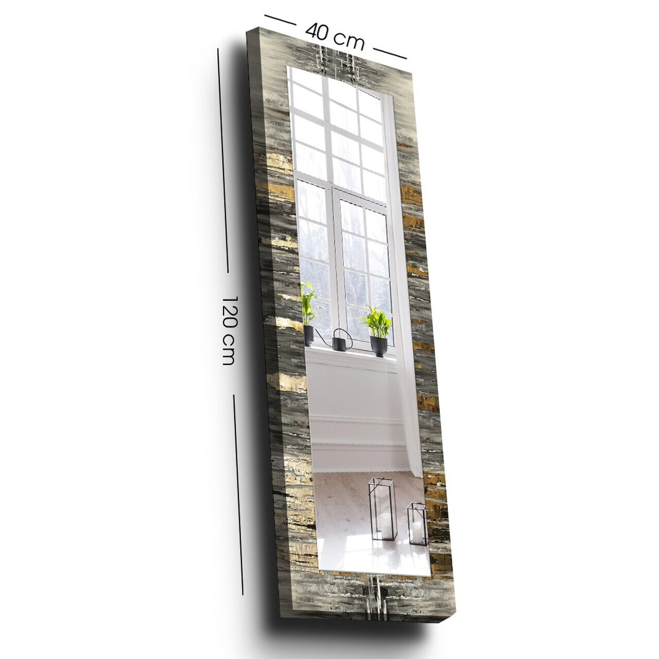 Oglinda decorativa, 40120softma-003, Dimensiune: 20 x 100 cm, Multicolor — imaginea 3