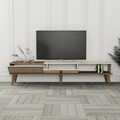 Comoda TV, Hanah Home, Milan, 180x40x35 cm, PAL, Nuc / Travertin