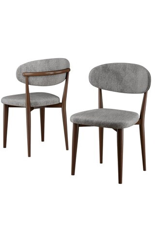 Set scaune 6 piese, Hanah Home, Onex, Gri/Nuc