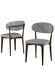 Set scaune 6 piese, Hanah Home, Onex, Gri/Nuc