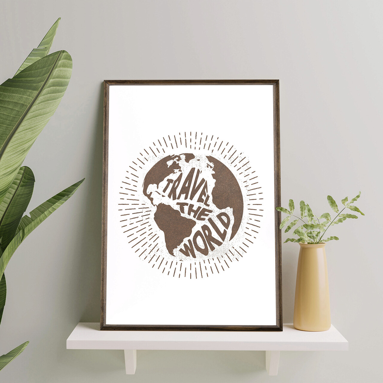 Tablou decorativ TD028 Lemn Desenat manual Natural