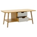 Masuta de cafea Bloody, Pakoworld, 100x48x42 cm, PAL melaminat, oak/alb