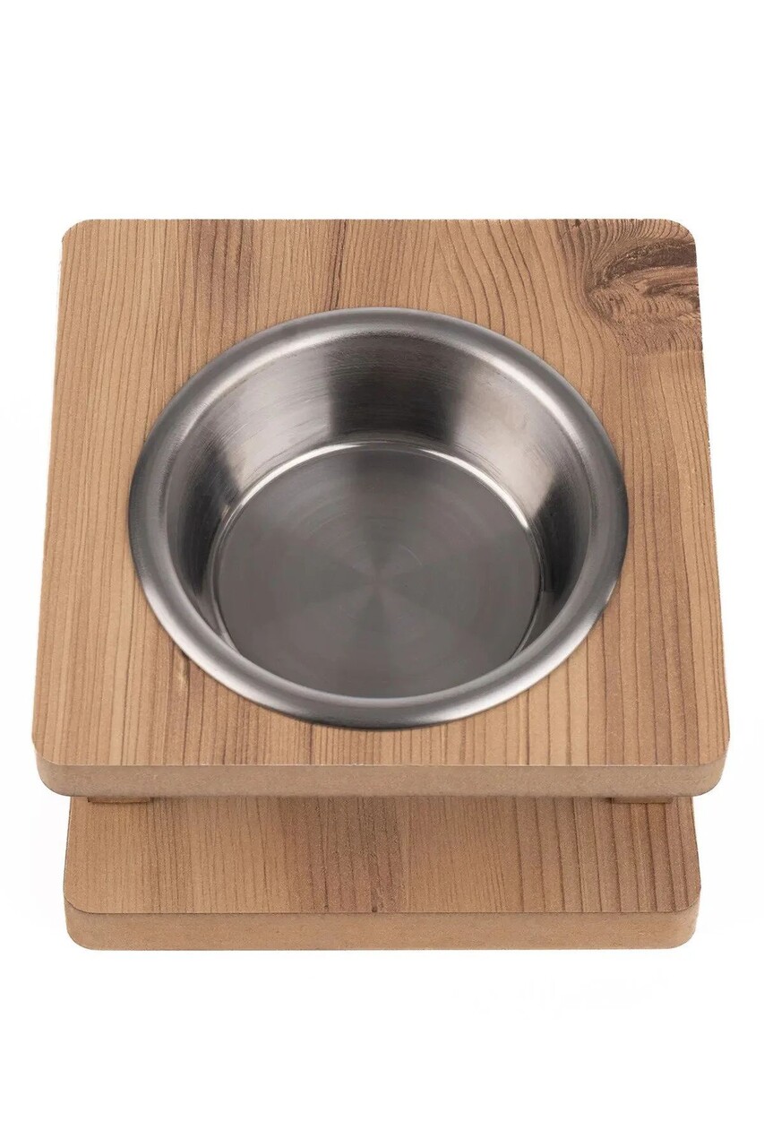 Bol pentru hrana animale de companie, Paws &amp; Whiskers, Apvm1, MDF , Multicolor - imagine 4