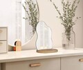 Oglinda cosmetica, Lumisfera, Crystal Dew Large, Sticla/MDF, Lemn