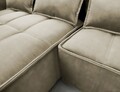 Coltar extensibil stanga 4 locuri ELTAP, LT-20NU, Campo, 265x196x88 cm, lemn/poliester, maro deschis
