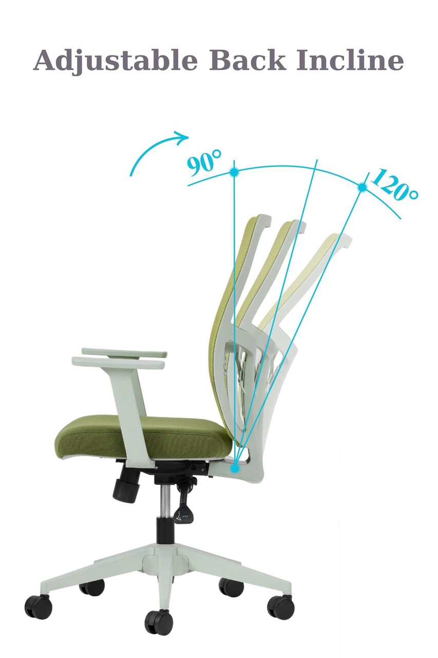 Set scaune de birou (2 piese), Hanah Home, Lumbar 108, Plastic, Verde - view 8