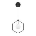 Aplica de perete, Fulgor, 942FLG2101, Metal, Alb/Negru
