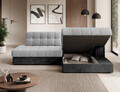 Coltar extensibil dreapta 3 locuri ELTAP, RT-84MO-97MO, Blezalt, 240x150x82 cm, lemn/poliester, gri deschis/gri inchis