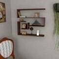Raft pentru perete, Wooden Art, Confier Wenge, 90x87x22 cm