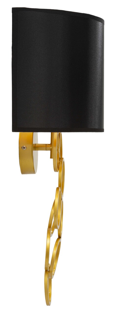 Aplica de perete Rich, Mauro Ferretti, 1 x E27, 20W, 30x20x50 cm, fier, auriu/negru
