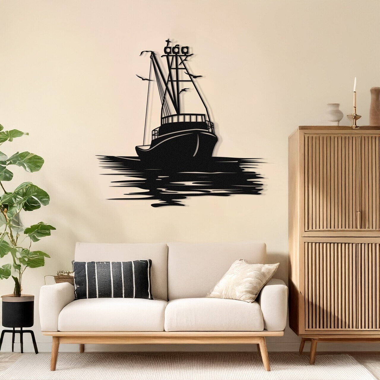 Decoratiune de perete, DCV-1010-MT, Dimensiune: 40 x 40 cm, Negru — imaginea 2