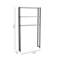 Dulap pentru masina de spalat Bothy, Pakoworld, 70x21x150 cm, PAL/metal, alb/negru