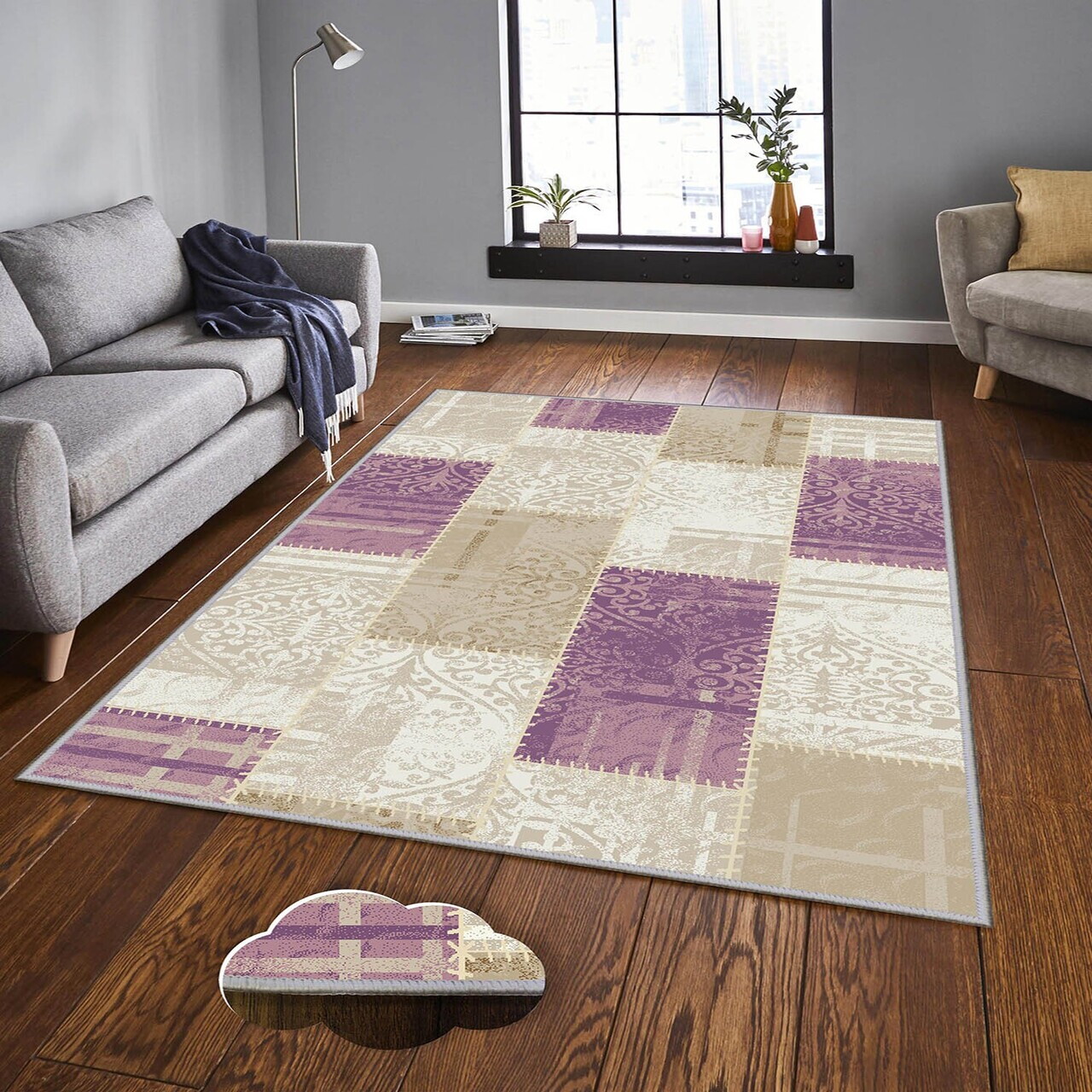 Covor Eexfab1017 120x180 cm Poliester Multicolor