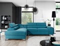 Coltar extensibil stanga 4 locuri, ELTAP, Lau-21, Laurence, 278x205x92 cm, lemn/poliester, turcoaz