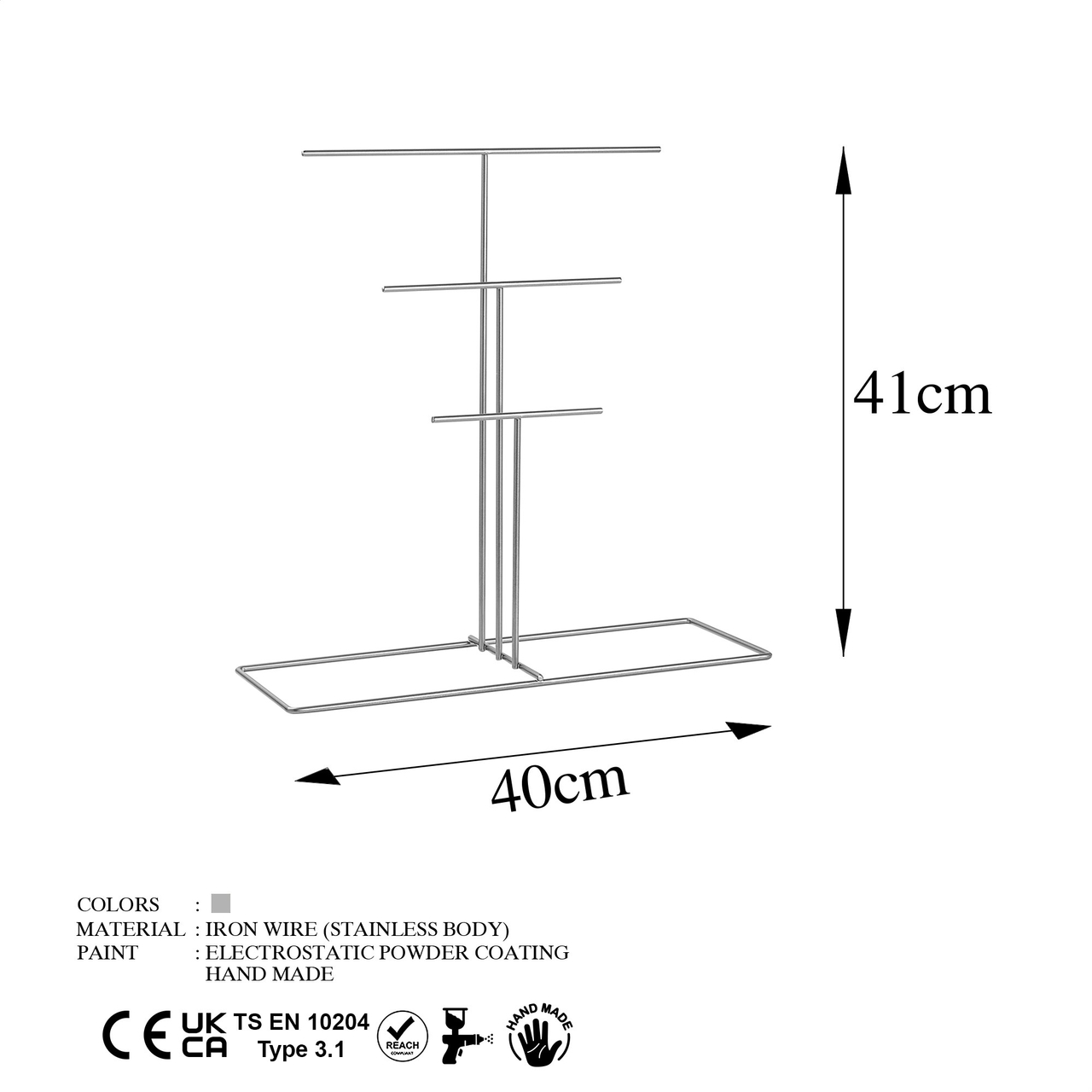 Suport pentru bijuterii, TK-006-A, Crom - view 8