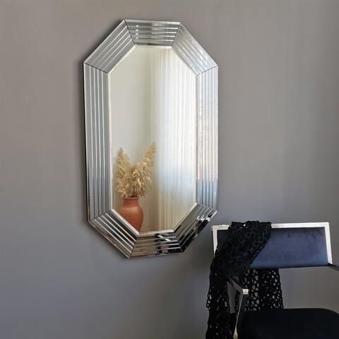 Oglinda decorativa A311D, Neostill, 60 x 100 cm, argintiu mezoni.ro