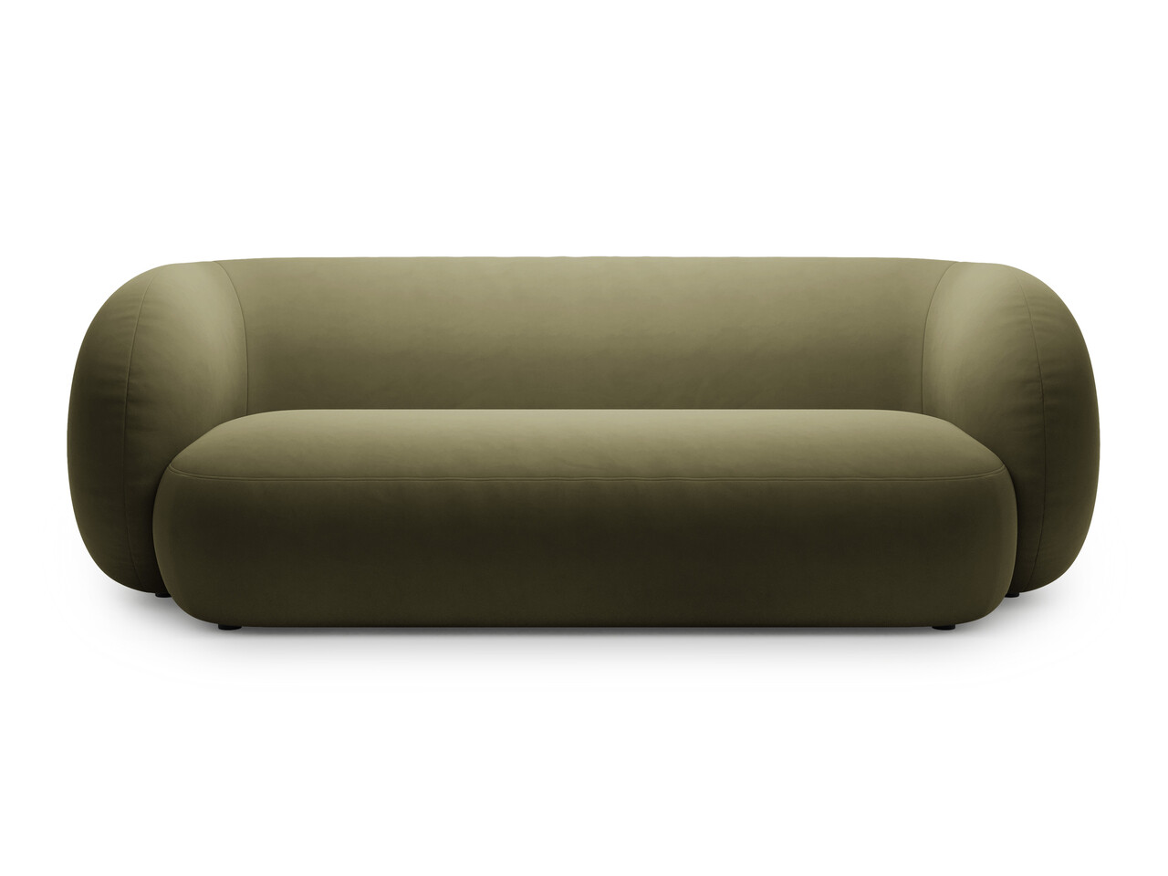 Canapea modulara 3 locuri, Kate, Micadoni, 213x99x76 cm, catifea, verde