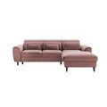 Coltar extensibil dreapta 4 locuri ELTAP, Foble, 267x196x100 cm, lemn/poliester, roz