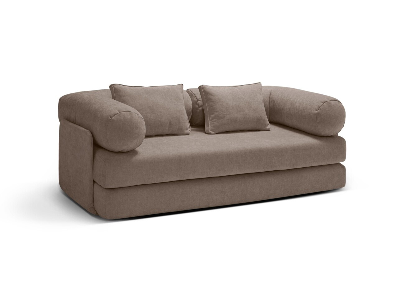 Canapea extensibila 3 locuri, Dreamy, Micadoni Home, 206x95x70 cm, tesatura structurata, cappuccino — imaginea 7