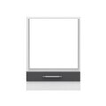 Dulap pentru bucatarie, Hanah Home, Minar, 60x87x58 cm, Alb / Antracit